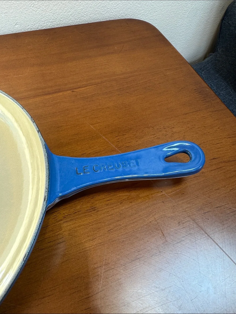 Le Creuset Enameled Cast Iron Shallow Fry Pan 9.75” Lapis Skillet